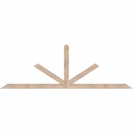 Ekena Millwork Saratoga Smooth Timber Gable Bracket, Douglas Fir, 96"W x 32"H x 1 1/2"D x 3 1/2"F, 8/12 Pitch GBW096X32X0204SAR00SDF